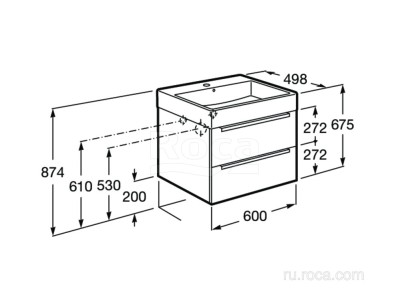 Тумба под раковину Roca Inspira 49.8x60x67.5 851075806