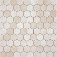 Мозаика Caramelle Mosaic Pietrine Hexagonal Crema Marfil Mat hex 28.5x30.5