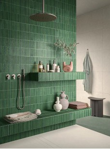 Декор Kerama Marazzi Далия Чипсет Зелёный Глянцевый 20x20 настенный KMD2SOB006BN