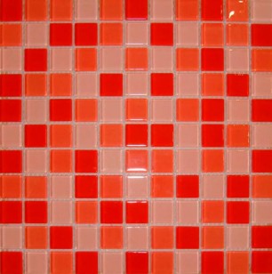 Мозаика Pixmosaic Glass Красная 2.5x2.5 30x30 C9013