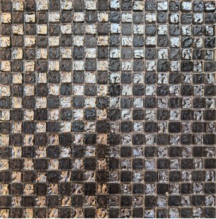 Мозаика Pixmosaic Glass Шахматка Серая 30x30 МС 647