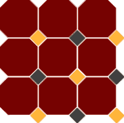 Керамогранит TopCer Octagon Brick Red Ochre Yellow Black Dots 30x30 OCT20 DOT21/14-B