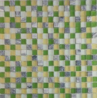 Мозаика Pixmosaic Glass Зеленая 1.5x1.5 30x30 GS084