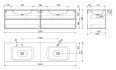 База под двойную раковину Cezares Titan 160x53x55 Saffron TITAN-II-1600/530-4C-SAF