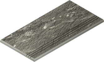 Ступень Italon Skyfall X2 Grigio Gradino Round Grip Sx 33x60 закругленная левая 620040000106