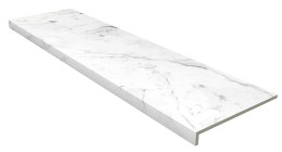 Ступень Gres Aragon Marble Anti-Slip Rout. Carrara Blanco 31.5x119.7 фронтальная