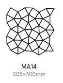 Мозаика Nanogress Tardivo Grigio-M MA14 30x30.5 Art##0007279