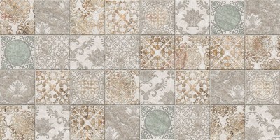 Декор Beryoza Ceramica Рамина Серый 25x50 настенный