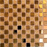 Мозаика Pixmosaic Glass Шахматка Бронзовая 2.3x2.3 30x30 A46