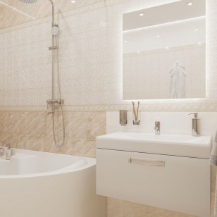 Декор Global Tile Gestia Бежевый 27x40 V9GE3301TG