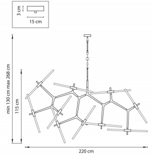 Люстра подвесная Lightstar Struttura 742207