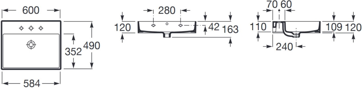 Раковина Roca Inspira square 32752C630