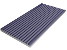 Керамогранит Pool Tile Border Dark Blue Ribbed