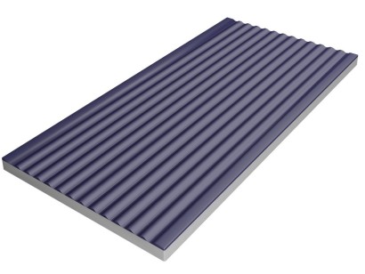 Pool Tile Border Dark Blue Ribbed