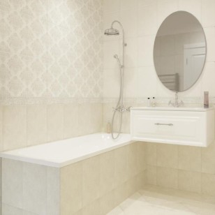 Бордюр Global Tile Adele Версаль бежевый 7.7x27 B24AW0701M