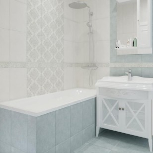 Плитка Global Tile Adele Версаль голубая 27x40 настенная 9AW0648M