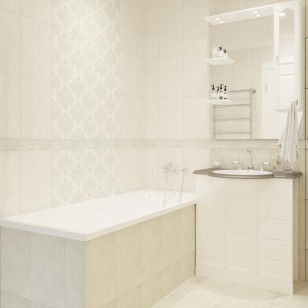 Бордюр Global Tile Adele Версаль бежевый 7.7x27 B24AW0701M