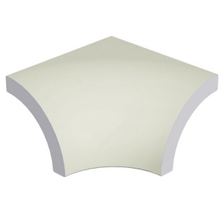 Pool Tile Radial Internal Corner Beige Anti-Slip