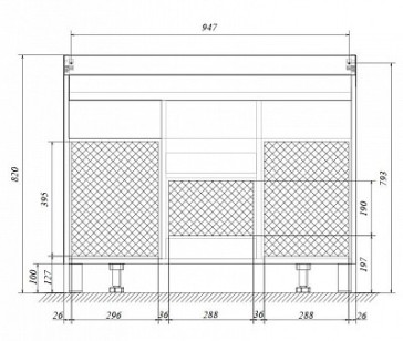 Тумба 1MarKa Cube 100x48x81 У79527