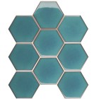 Мозаика Starmosaic Geometry Hexagon Big Green Glossy 29.5x25.6