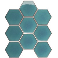 Мозаика Starmosaic Geometry Hexagon Big Green Glossy 29.5x25.6