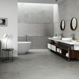 Керамогранит Gracia Ceramica Cameo Terrazzo Grey Wall 01 25x60 настенный 010100001544