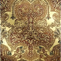 Декор Akros Merope Ins in Marmo Biancone Decorato Gold 40x40 MEROPE TST BG