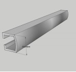 Профиль Butech Pro-Telo Aluminio Plata глянец 8x10x2500 B72124002
