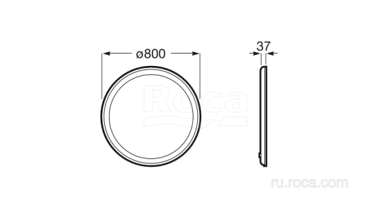 Зеркало Roca Iridia 3.7x80x80 812337000