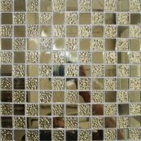 Мозаика Pixmosaic Glass Шахматка Золотая 2.3x2.3 30x30 А24