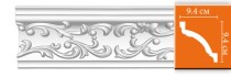Плинтус потолочный с рисунком Decomaster 95292F гибкий (94x94x2400 мм)
