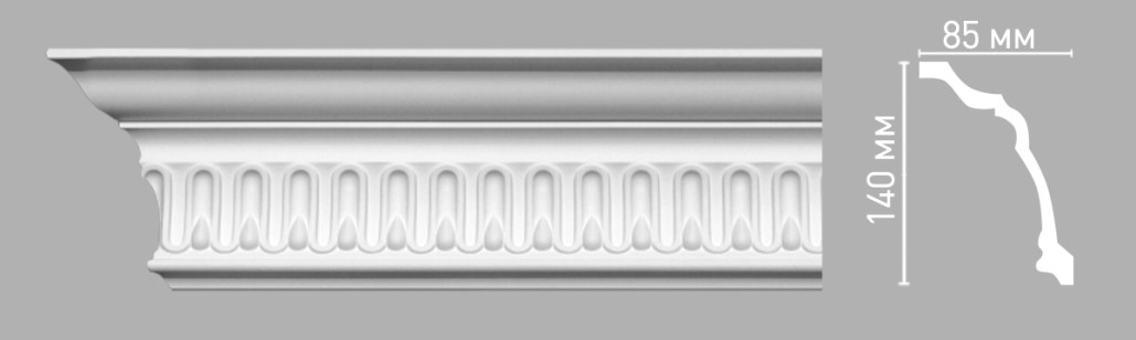 Плинтус потолочный Decomaster 95093/24 (140x85x2400 мм)