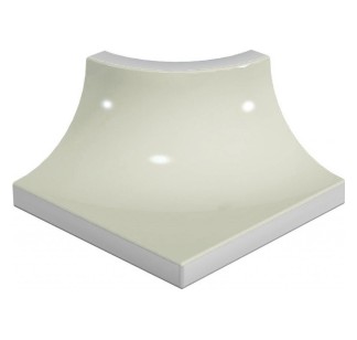 Pool Tile Radial External Corner Beige Smooth