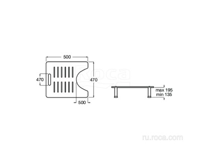 Подставка Roca Access Comfort 50x47x19.5 816919009