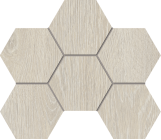 Мозаика Estima Kraft Wood Hexagon неполированная структурированная 25x28.5 KW00