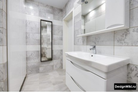 Бордюр Global Tile Terrazzo белый 1 6.5x60 10200000006