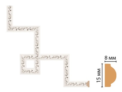 Декоративный угловой элемент Decomaster 130-3-60 (200x200 мм)