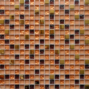 Мозаика Pixmosaic Glass Персиковая 1.5x1.5 30x30 BXGS091A