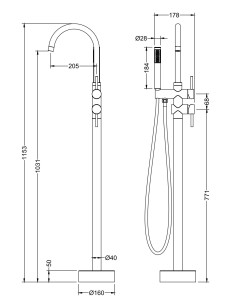 Смеситель для ванны Timo Saona 2300/03Y-CR