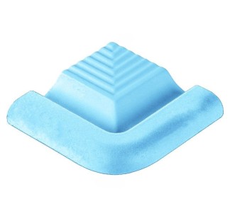 Pool Tile External Corner Blue Rounded