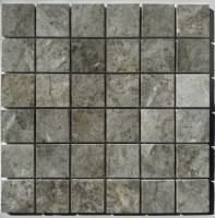 Мозаика Pixmosaic Каменная мозаика из мрамора Tundra Grey на сетке 30.5x30.5 PIX332