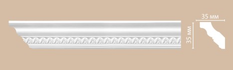 Плинтус потолочный с рисунком Decomaster 95348 (35x35x2400 мм)