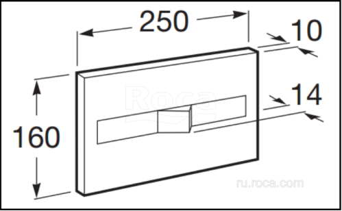 Кнопка смыва для инсталляции Roca PL-2 1x25x16 890096002