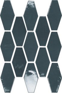 Плитка Ape Ceramica Harlequin Navy 10x20 настенная N126379