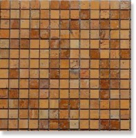 Мозаика Art and Natura Ceramica Marble Mosaic Travertino Giallo 1.5x1.5 30.5x30.5