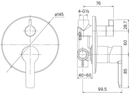 Смеситель для душа Iddis Sena SENSB00I67