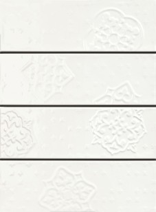 Декор Ragno Brick Glossy White Dec 4 10x30 R4GP