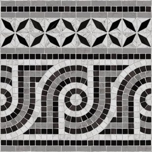 Декор Vives Ceramica Via Appia Cenefa Nola Negro 43.5x43.5