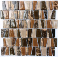 Мозаика NSmosaic Exclusive Series стекло камень 2x4 30.5x30.5 S-849