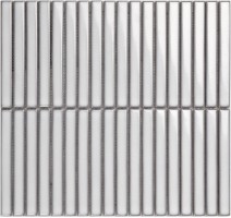 Мозаика Porcelain Mosaic Strip Светло серый Глянцевый 1.5x14.5 29.4x31.3 Y15FW10